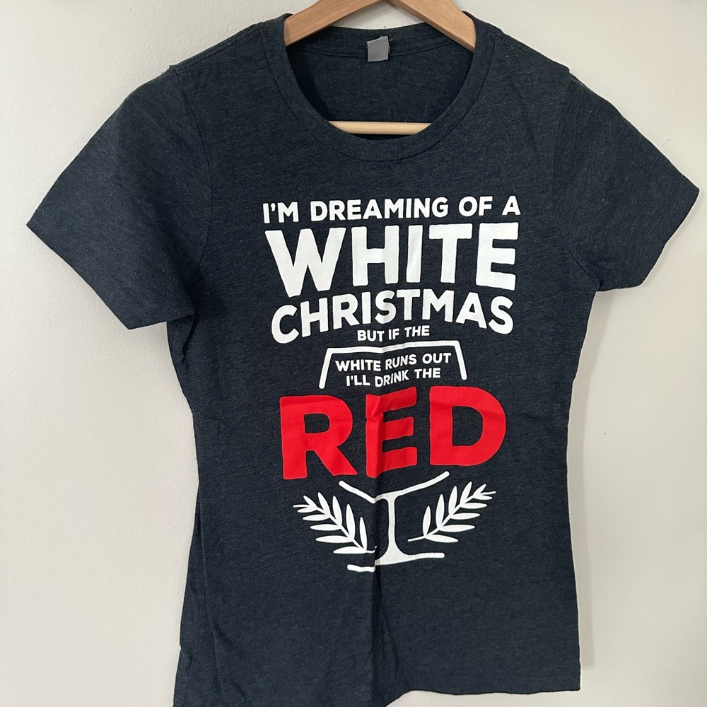 Gray Fitted Polo T-shirt with Short Sleeves and Holiday Design